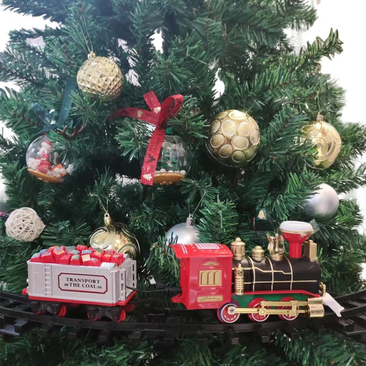 Electric Christmas Train Tree Decoration Rail Car Model