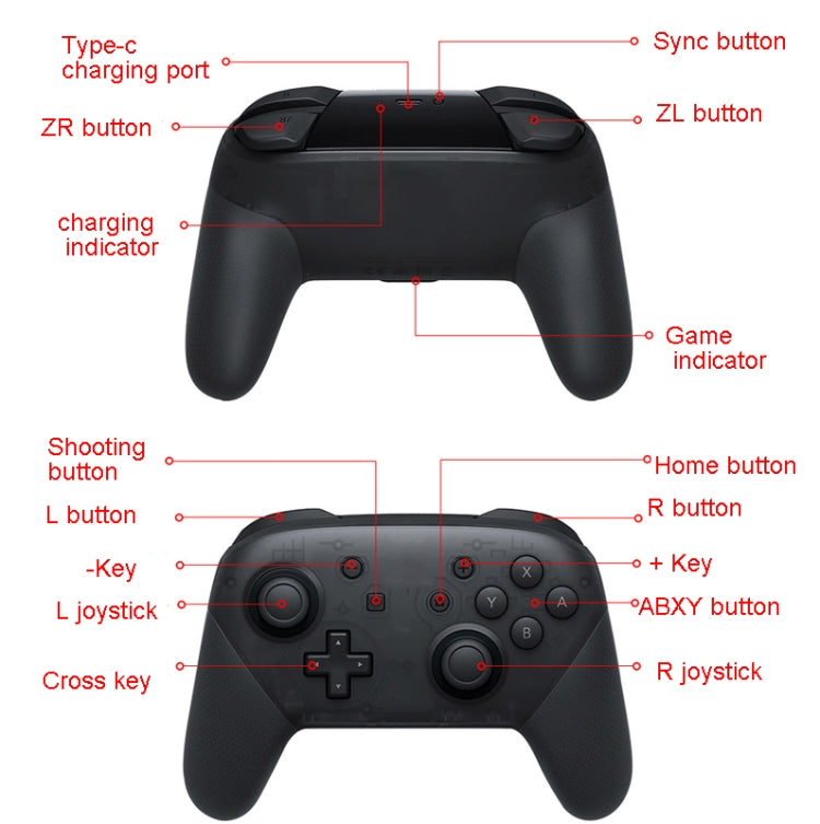 L-0326 Wireless Gamepad For Switch Pro,Style:, Black, Green Pink, Black - Full Function + NFC + Wake-up (1: 1), Green Pink - Full Function + NFC + Wake-up (1: 1), Monster Hunter Full Function + NFC + Wake-up (1: 1), Black - Full Function HD Edition    ...