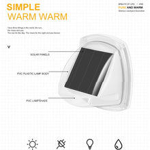 Load image into Gallery viewer, 8 LED Outdoor Solar Courtyard Waterproof Wall Light, White Light, Warm Light