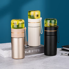 Load image into Gallery viewer, 739 316 Stainless Steel Tea Glass Thermos Cup, White, Black, Gold