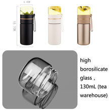Load image into Gallery viewer, 739 316 Stainless Steel Tea Glass Thermos Cup, White, Black, Gold