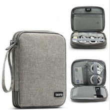 Load image into Gallery viewer, Baona BN-D004 Double-layer Data Cable Storage Bag Digital Accessories Finishing Bag, Grey, Black