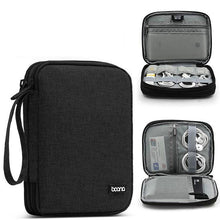 Load image into Gallery viewer, Baona BN-D004 Double-layer Data Cable Storage Bag Digital Accessories Finishing Bag, Grey, Black