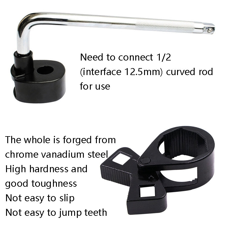 Directional Rudder Wrench Inner Ball Head Screw Rod Disassembly Tool, Multifunctional, Bidirectional, Universal