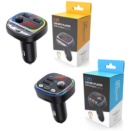 USB Car Bluetooth MP3 Music Player With Colorful Lights, C20