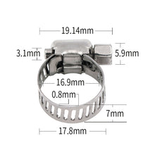 Load image into Gallery viewer, 10pcs Stainless Steel Water Pipe Hose Clamp, Stainless Steel Pipe Clamp