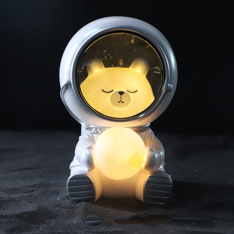 W1153 Resin Planet Night Light Home Decorations, Style:, Silver Star, Bear Astronaut