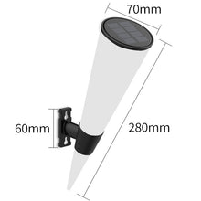 Load image into Gallery viewer, N231 Circular Cone Solar Wall Lamp Outdoor Garden Landscape Light, Style:, String Lights, Colorful Light