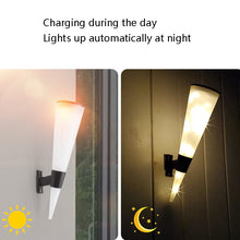 Load image into Gallery viewer, N231 Circular Cone Solar Wall Lamp Outdoor Garden Landscape Light, Style:, String Lights, Colorful Light