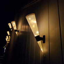 Load image into Gallery viewer, N231 Circular Cone Solar Wall Lamp Outdoor Garden Landscape Light, Style:, String Lights, Colorful Light