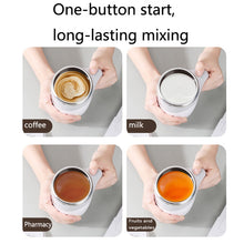 Load image into Gallery viewer, A223 Stainless Steel Automatic Magnetized Coffee Mixing Cup, White, Brown