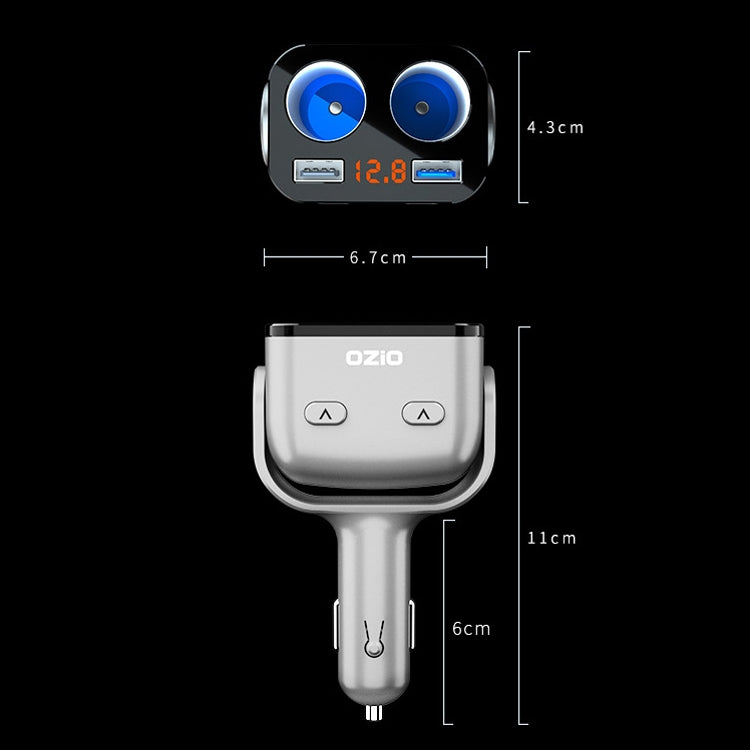 Ozio Car Charger Cigarette Lighter With USB Plug Car Charger, Y34Q 5.3A Silver, Y34Q 5.3A Black, Y48Q 6.5A Black, Y48Q 6.5A Silver