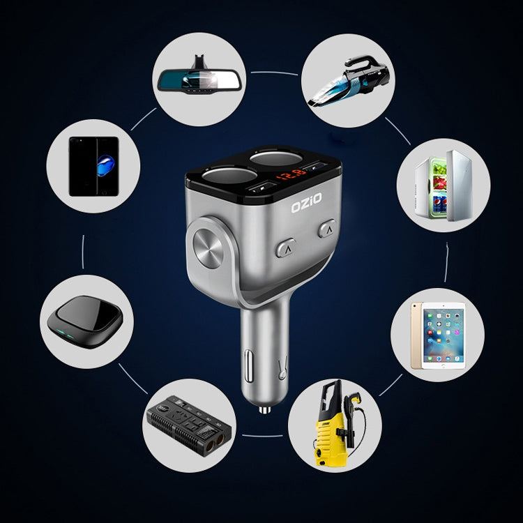 Ozio Car Charger Cigarette Lighter With USB Plug Car Charger, Y34Q 5.3A Silver, Y34Q 5.3A Black, Y48Q 6.5A Black, Y48Q 6.5A Silver