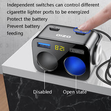 Load image into Gallery viewer, Ozio Car Charger Cigarette Lighter Conversion Plug, Y34QA Black QC3.0 Fast Charge, Y48QA Black All Agreement Flash Charge