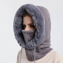 Load image into Gallery viewer, One-piece Cold-proof and Keep Warm Hedging Cap Scarf Face Mask, Black, Pink, Grey, Khaki, Turmeric, Beige, Skin Red, Navy Blue