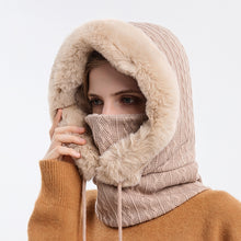Load image into Gallery viewer, One-piece Cold-proof and Keep Warm Hedging Cap Scarf Face Mask, Black, Pink, Grey, Khaki, Turmeric, Beige, Skin Red, Navy Blue