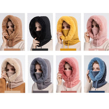 Load image into Gallery viewer, One-piece Cold-proof and Keep Warm Hedging Cap Scarf Face Mask, Black, Pink, Grey, Khaki, Turmeric, Beige, Skin Red, Navy Blue