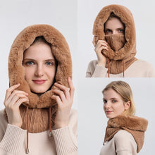 Load image into Gallery viewer, One-piece Cold-proof and Keep Warm Hedging Cap Scarf Face Mask, Black, Pink, Grey, Khaki, Turmeric, Beige, Skin Red, Navy Blue