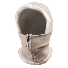 Load image into Gallery viewer, Knit Ear Protection Plus Velvet Thickening One-piece Hat Scarf Face Mask, Black, Pink, Red Wine, Grey, Navy Blue, Caramel, Beige
