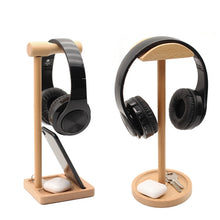 Load image into Gallery viewer, AM-EJZJ001 Desktop Solid Wood Headset Display Stand, Style:, B, C, D, E, F