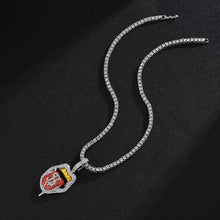 Load image into Gallery viewer, Skull Lips Tongue Pendant Single Row Necklace, Gold + Red, Silver + Red, Gold + Pink, Silver + Pink, Gold + Blue