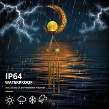 Load image into Gallery viewer, Solar Suspending Iron Wind Chime Lamp, Sun, Moon