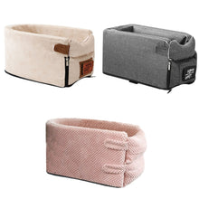 Load image into Gallery viewer, Car Central Control Seat Pet Portable Bed Pad, Oval + Beige, Square + Gray, Rubber + Pink, Yellow Bear+Handle, Yellow bear+Handle+Upper Cover, Gray+Handle, Gray+Handle+Upper Cover, Oval Beige+Summer Mat, Square Gray+Summer Mat