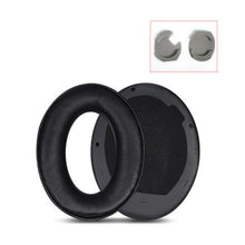 Load image into Gallery viewer, 2 PCS Leather Headset Earmuffs for Sony 1000XM4, Black with Snap, Champagne with Snap, Black Protein Skin No Snap, Black Lambskin No Snap, Champagne Lambskin No Snap