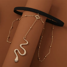 Load image into Gallery viewer, BT192-1 Elastic Snake Long Anklet Body Chain Accessories, BT192-1(Gold), BT192-1(Silver)