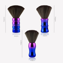 Load image into Gallery viewer, Electroplating Broken Hair Brush Haircut Neck Cleaning Brush, Four-section Gold, Four-section Silver, Four-section Gradient Purple, Round Handle Silver, Round Handle Gold, Round Handle Gradient Yellow, Round Handle Gradient Yellow Purple               ...