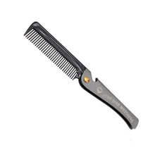 Load image into Gallery viewer, Folding Oil Head Comb Beard Styling Comb, Plating Gray, Amber