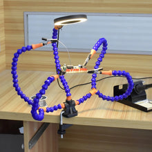 Load image into Gallery viewer, SN5BK-USB 4-Clawed Lamp Adjustable Desktop Soldering Station, SN5BK-USB(Black), SN5BK-USB(Blue)