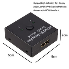 Load image into Gallery viewer, ZHQ010 HDMI Two-Way Smart 2 to 1 Out Switch, ZHQ010
