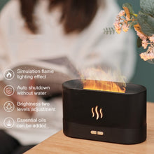 Load image into Gallery viewer, Flame Aroma Diffuser Night Light Humidifier, Monochrome(White), Monochrome(Black)