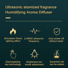 Load image into Gallery viewer, Flame Aroma Diffuser Night Light Humidifier, Monochrome(White), Monochrome(Black)