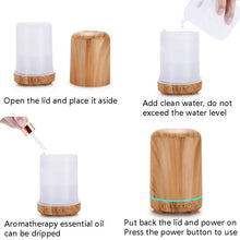Load image into Gallery viewer, STB-105 Wood Grain Aromatherapy USB Air Purifier, Light Wooden Grain, Dark Wooden Grain