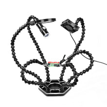 Load image into Gallery viewer, Six-Jaw LED Lamp Magnifying Glass Soldering Station with Fan, N-SS6LMF-BK9, N-SS6LF-BK9