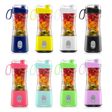 Load image into Gallery viewer, 6-Blade Electric Fruit Juicer Juice Cup, Black, White, Yellow, Purple, Green, Blue, Deep Blue, Rose Red