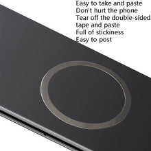 Load image into Gallery viewer, Ring Car Magnetic Suction Wireless Charger Lead Magnetic Ring Back Sticker, Color: Silver, Silver