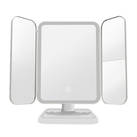 430 Three-Sided Folding LED Makeup Mirror Table Lamp, Plug-in Style, Charging Style, Three-color Light Charging Style