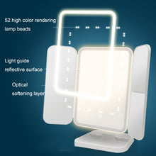 Load image into Gallery viewer, 430 Three-Sided Folding LED Makeup Mirror Table Lamp, Plug-in Style, Charging Style, Three-color Light Charging Style