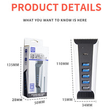 Load image into Gallery viewer, 5 in 1 USB HUB For PS5 Console, For PS5   5 in 1