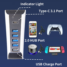 Load image into Gallery viewer, 5 in 1 USB HUB For PS5 Console, For PS5   5 in 1