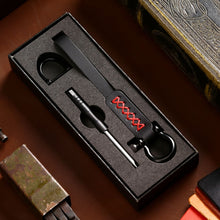 Load image into Gallery viewer, A001 Car Keychain Leather Long Key Rope, Oil Wax Black, Oil Wax Red, Crazy Horse Black, Crazy Horse Brown, Crazy Horse Blue