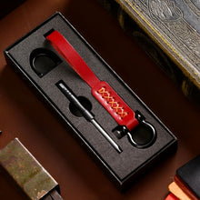 Load image into Gallery viewer, A001 Car Keychain Leather Long Key Rope, Oil Wax Black, Oil Wax Red, Crazy Horse Black, Crazy Horse Brown, Crazy Horse Blue