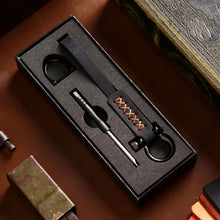 Load image into Gallery viewer, A001 Car Keychain Leather Long Key Rope, Oil Wax Black, Oil Wax Red, Crazy Horse Black, Crazy Horse Brown, Crazy Horse Blue