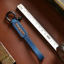 Load image into Gallery viewer, A001 Car Keychain Leather Long Key Rope, Oil Wax Black, Oil Wax Red, Crazy Horse Black, Crazy Horse Brown, Crazy Horse Blue