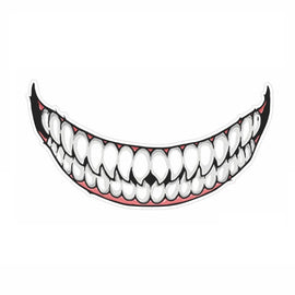 J06 Motorcycle Helmet Sticker, Small Teeth