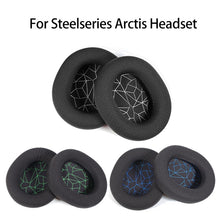 Load image into Gallery viewer, 2pcs Sponge Headset Pad for Steelseries Arctis Pro / Arctis 3 / 5 / 7(Black Grey Leather), TBD0601869701B, TBD0601869701C, TBD0601869701D, TBD0601869701E, TBD0601869701F, TBD0601869701G, TBD0601869701H, TBD0601869701J, TBD0601869701A
