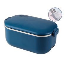 Load image into Gallery viewer, 48W 1L  304 Stainless Steel Heating Lunch Box Can Be Plugged In, US Plug, 12V Car Plug, EU Plug, UK Plug